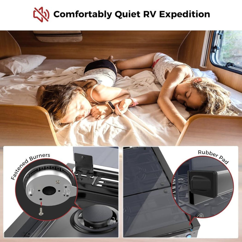 Load image into Gallery viewer, CAMPLUX RV Stove 3 Burners 21,000 BTU, 21 Inches Propane RV Cooktop
