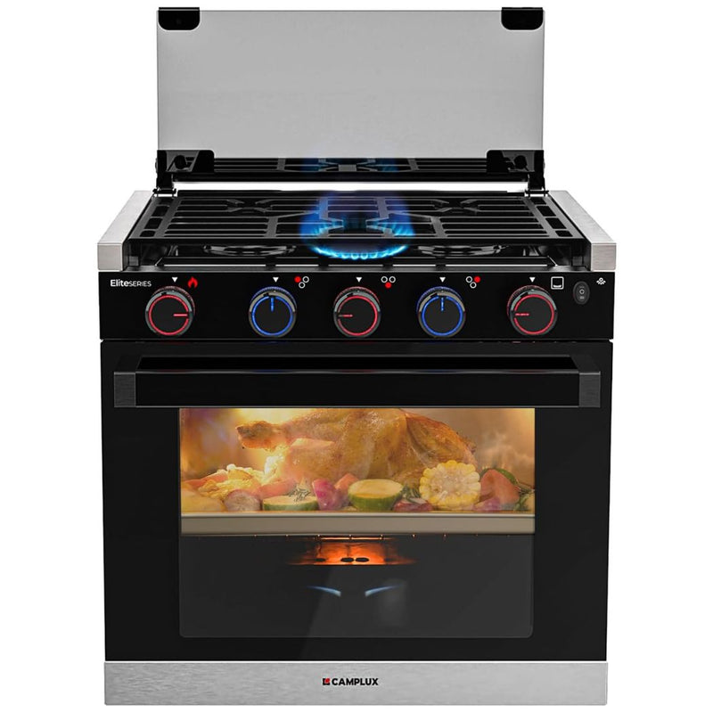 Load image into Gallery viewer, Camplux RV Stove Gas Range Oven w/ 3 Burners Cooktop 21 Inches ELITE
