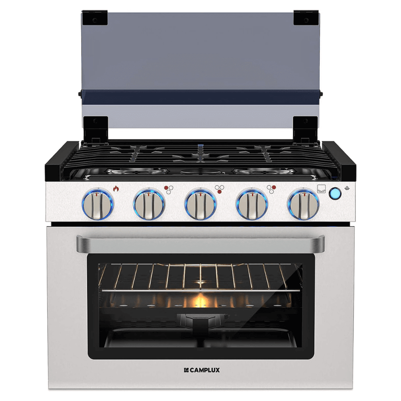 Load image into Gallery viewer, Camplux RV Stove Gas Range Oven w/ 3 Burners Cooktop 17 Inches CLASSIC
