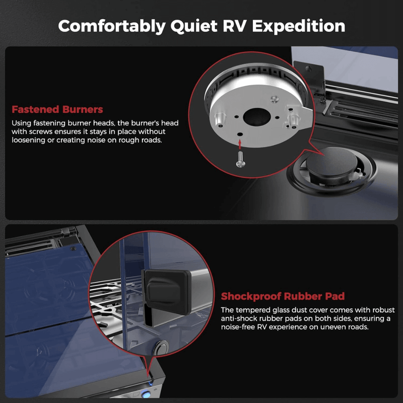 Load image into Gallery viewer, Camplux RV Stove Gas Range Oven w/ 3 Burners Cooktop 17 Inches CLASSIC
