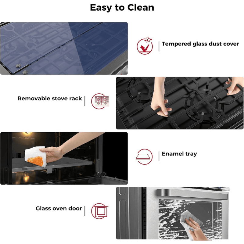 Load image into Gallery viewer, Camplux RV Stove Gas Range Oven w/ 3 Burners Cooktop 21 Inches CLASSIC
