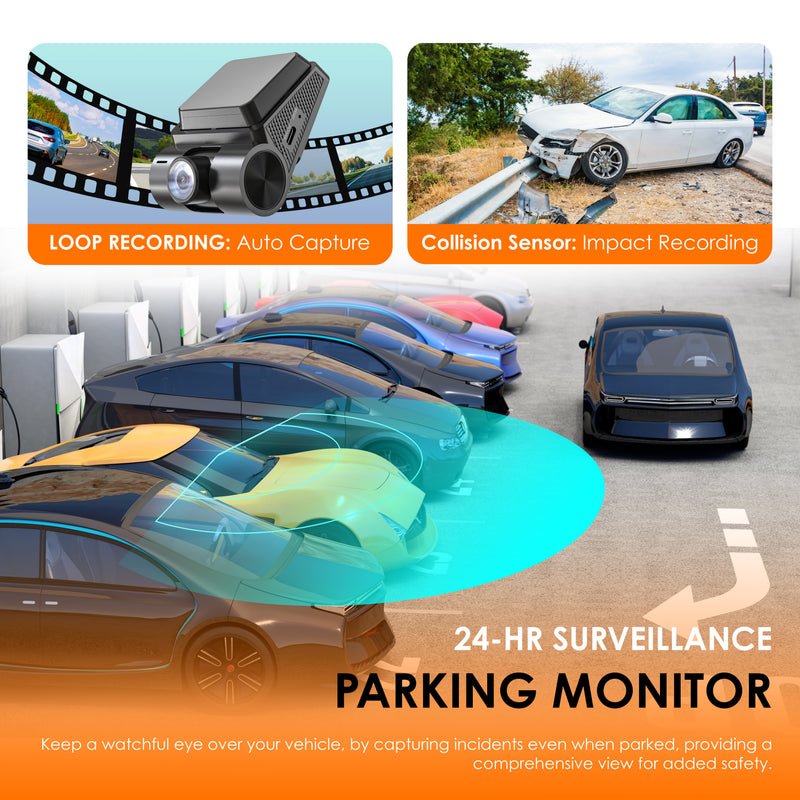 Load image into Gallery viewer, REXING RH2 Triple Channel Dash Cam – 2.5K Front and Dual 1080p Rear Cameras with Wi-Fi, and Optional GPS
