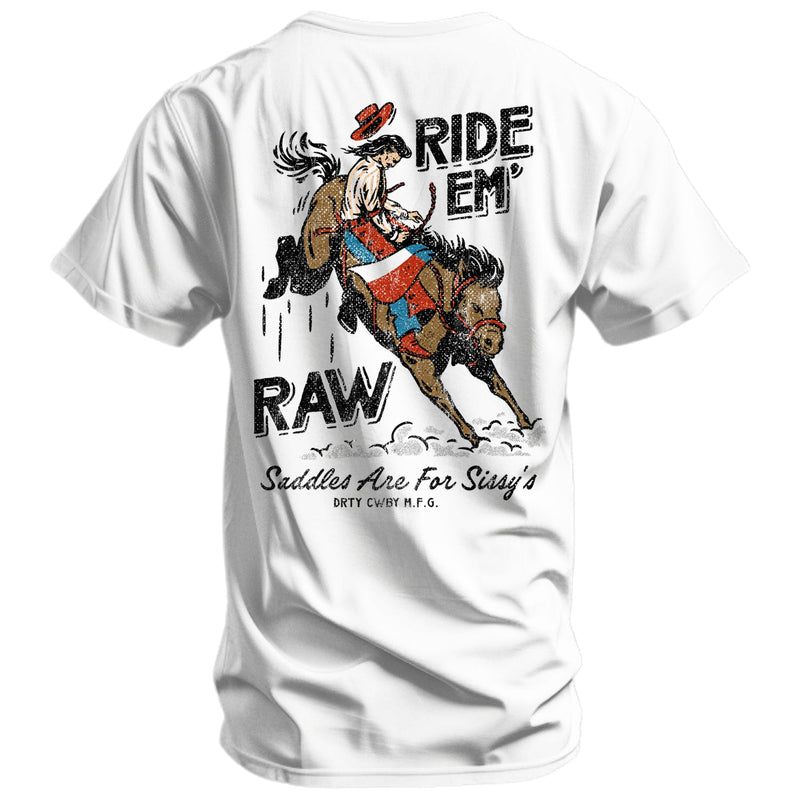Load image into Gallery viewer, Ride &#39;Em Raw - Saddles Are For Sissy&#39;s Men&#39;s T-Shirt
