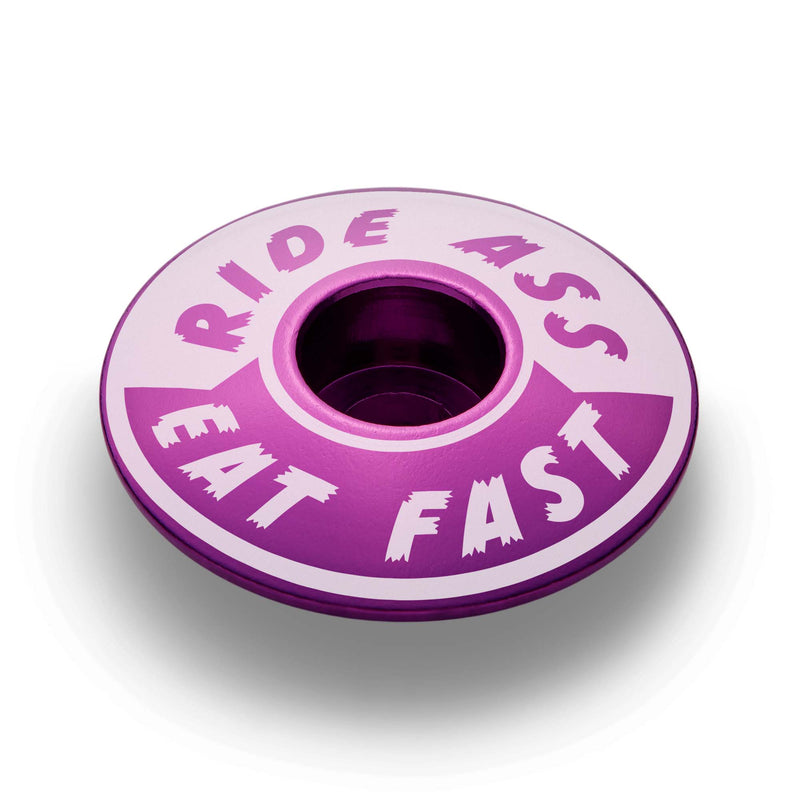 Load image into Gallery viewer, Ride Ass Eat Fast Bicycle Headset Cap
