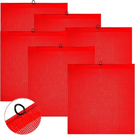 Load image into Gallery viewer, Mesh Flag Red Emergency Warning Wire Rod 6 PACK | RMFX6
