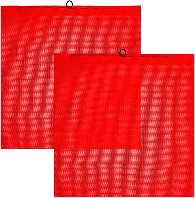 Load image into Gallery viewer, Mesh Warning Flag Red Emergency Warning Wire Rod 2 PACK | RMFX2
