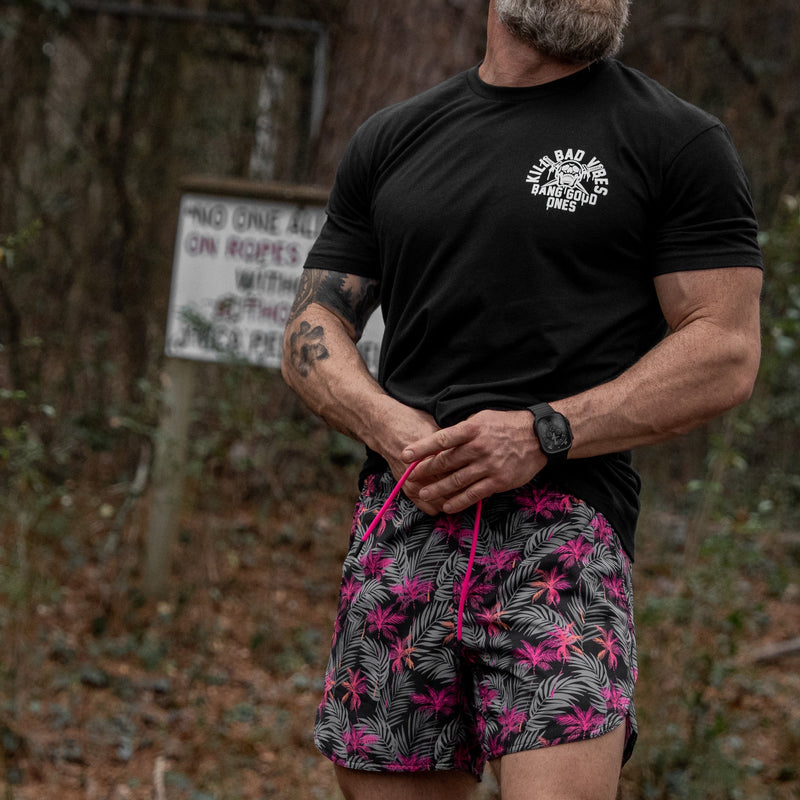 Load image into Gallery viewer, Kill Bad Vibes. Bang Good Ones Skull Men's T-Shirt
