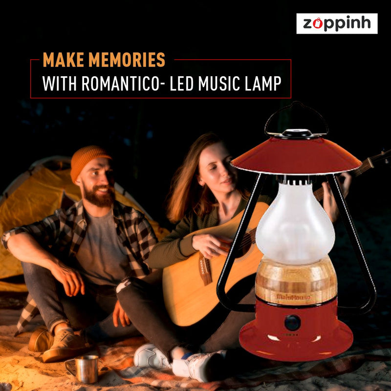 Load image into Gallery viewer, TRU De-LIGHT ROMANTICO LED All-in-One Lamp, Rechargeable, Bluetooth Music Speaker - FIRE RED / YELLOW / AUQA BLUE / GREEN / BLACK
