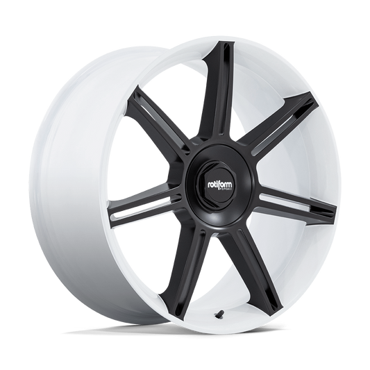 Rotiform Fra Gloss White With Matte Black Spokes