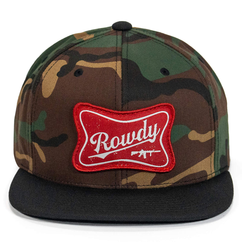 Load image into Gallery viewer, Rowdy Patch Flat Bill SnapBack Hat

