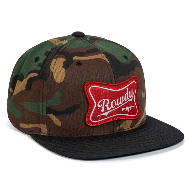 Load image into Gallery viewer, Rowdy Patch Flat Bill SnapBack Hat
