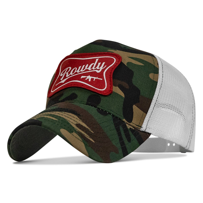 Load image into Gallery viewer, Rowdy Beer Logo Patch Snapback Hat
