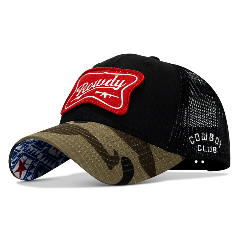 Load image into Gallery viewer, Rowdy Beer Logo Patch Original Ripstop Snapback Hat
