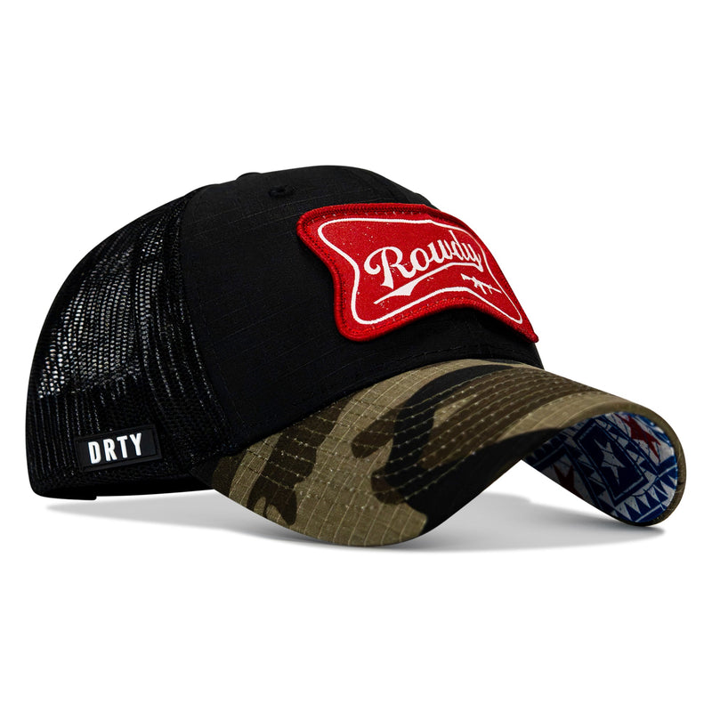 Load image into Gallery viewer, Rowdy Beer Logo Patch Original Ripstop Snapback Hat
