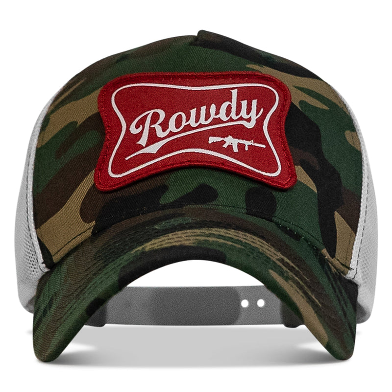 Load image into Gallery viewer, Rowdy Beer Logo Patch Snapback Hat

