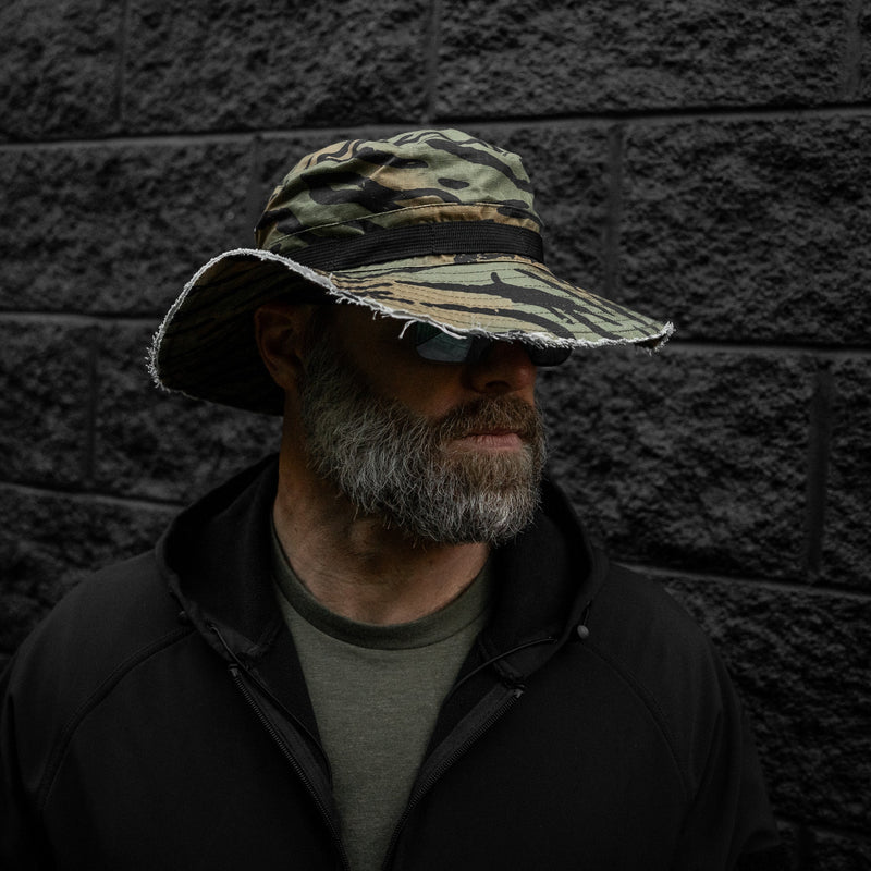Load image into Gallery viewer, Distressed Ripstop Mid-Profile Tactical Boonie Hat

