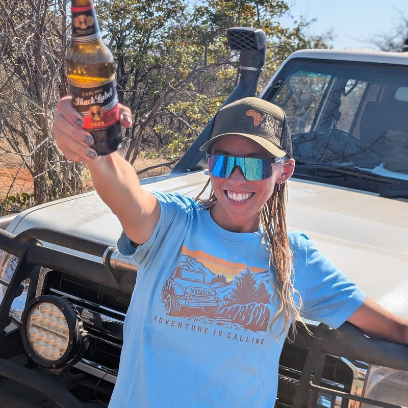 Load image into Gallery viewer, Adventure is Calling, Women's Off-roading T, Light Blue or Grey
