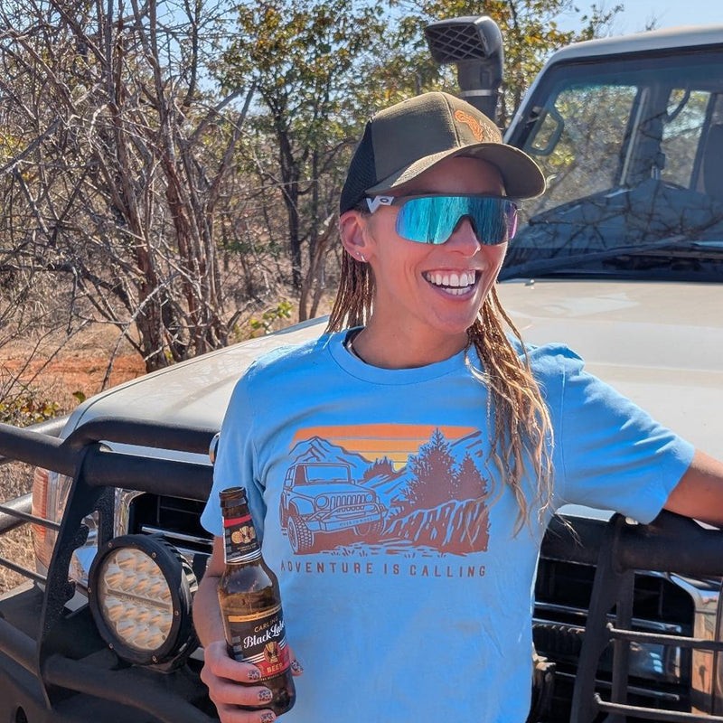 Load image into Gallery viewer, Adventure is Calling, Women's Off-roading T, Light Blue or Grey
