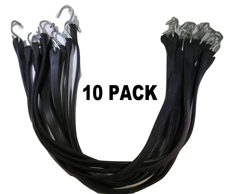 Load image into Gallery viewer, Rubber Tarp Straps w/ Crimped S Hooks | 10 PACK | LENGTH OPTIONS
