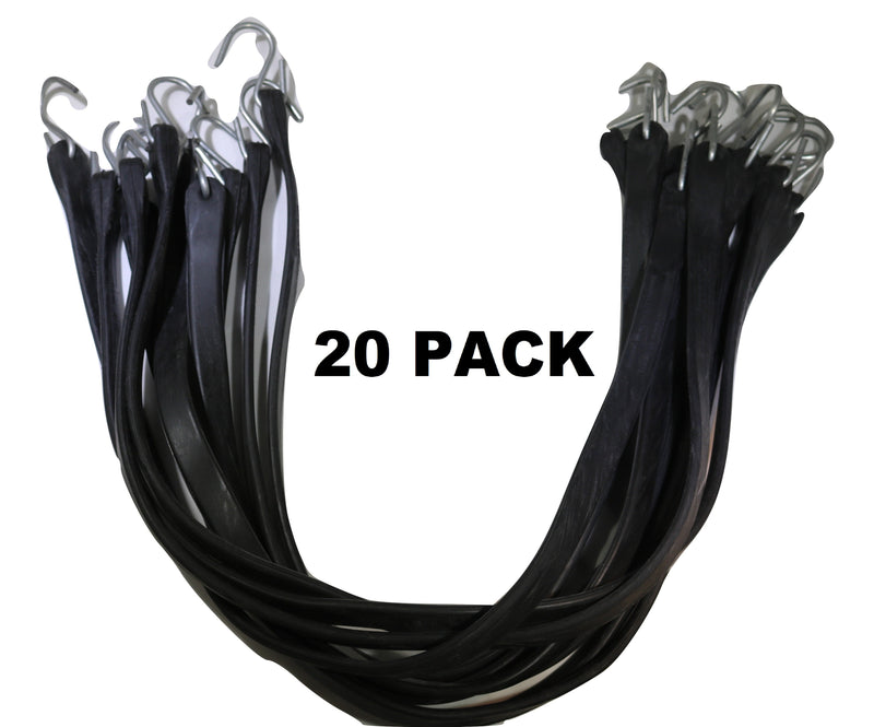 Load image into Gallery viewer, 31 Inch Rubber Tarp Straps w/ Crimped S Hooks | 20 PACK
