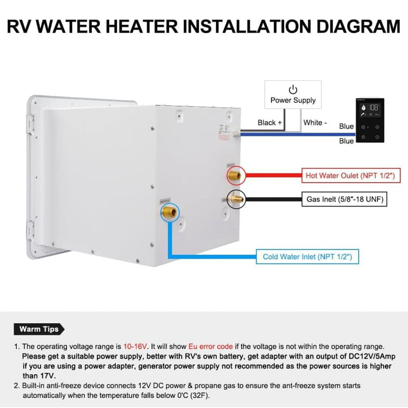 Load image into Gallery viewer, 2.64GPM Tankless RV Hot Water Heater PRO With Remote Control
