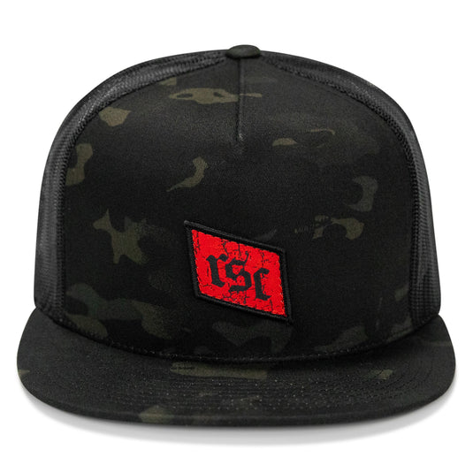 RSC Classic Red Diamond Velcro Patch Flatbill Hat