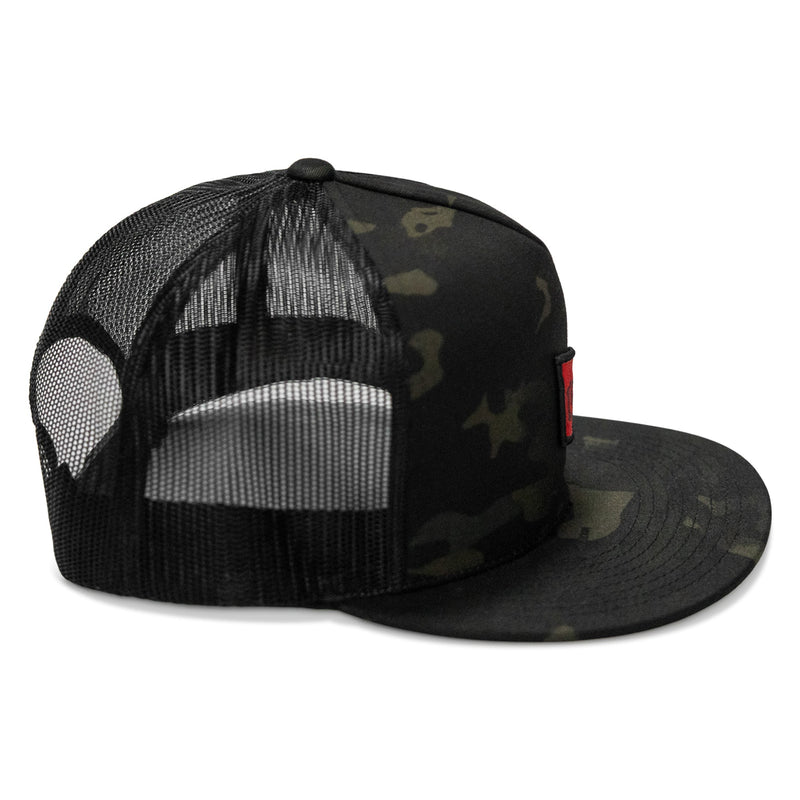 Load image into Gallery viewer, RSC Classic Red Diamond Velcro Patch Flatbill Hat
