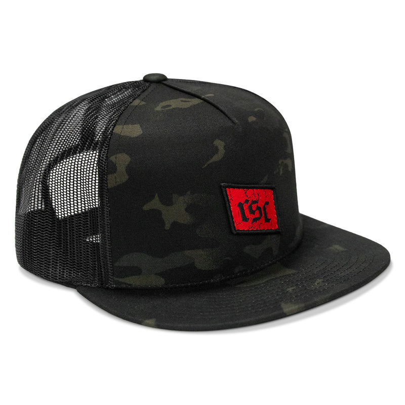 Load image into Gallery viewer, RSC Classic Red Diamond Velcro Patch Flatbill Hat
