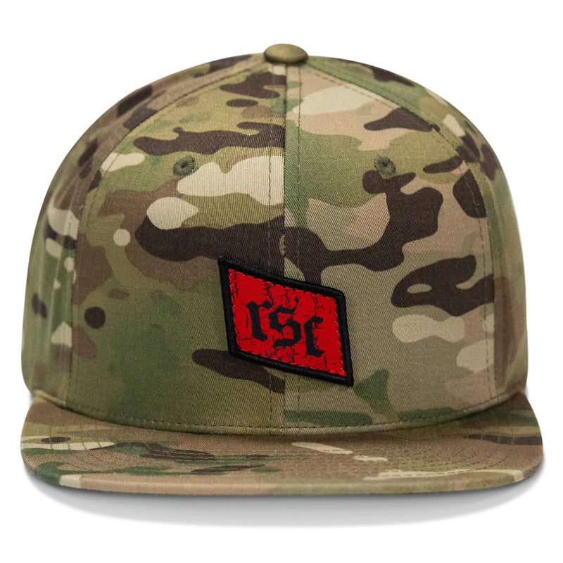 Load image into Gallery viewer, RSC Classic Red Diamond Velcro Patch Flatbill Hat
