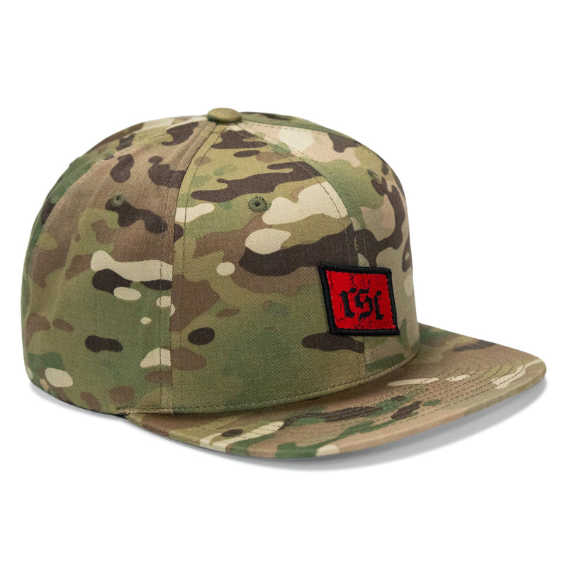 Load image into Gallery viewer, RSC Classic Red Diamond Velcro Patch Flatbill Hat
