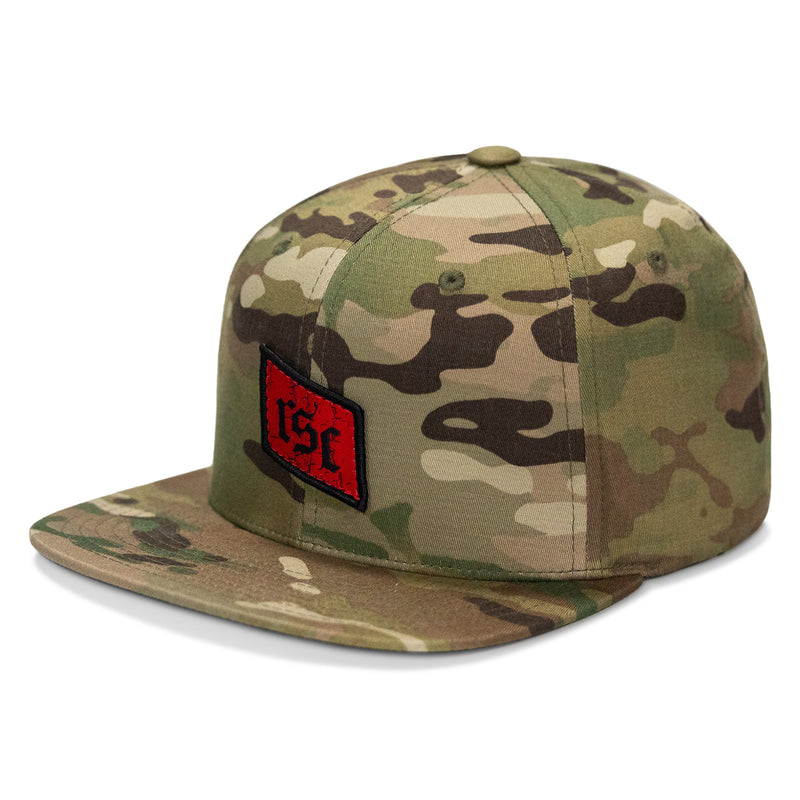 Load image into Gallery viewer, RSC Classic Red Diamond Velcro Patch Flatbill Hat
