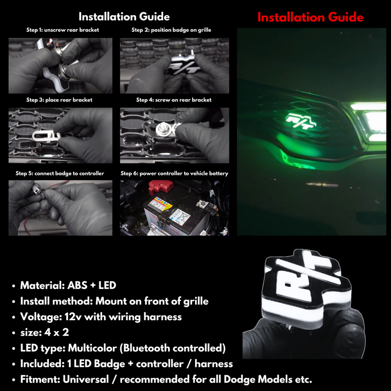 Load image into Gallery viewer, RT LED Badge: (Multicolor Flow)
