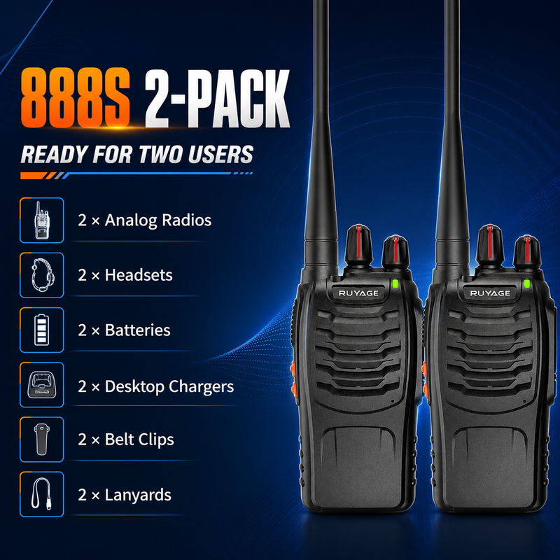 Load image into Gallery viewer, RUYAGE 888S UHF Walkie Talkies 2 Pack
