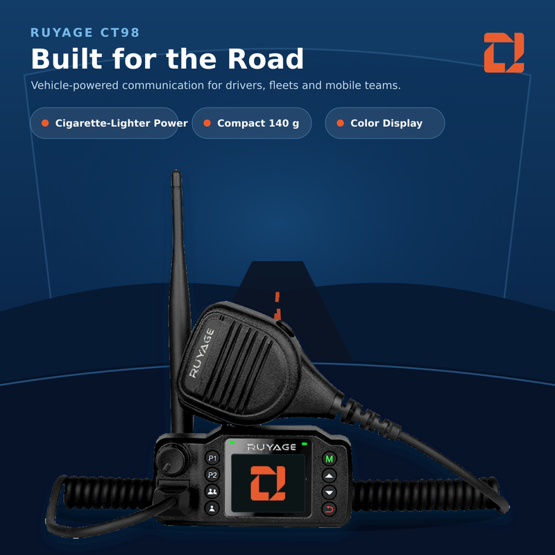 Load image into Gallery viewer, RUYAGE CT98 Zello-Compatible 4G LTE Vehicle Radio with PTT Microphone
