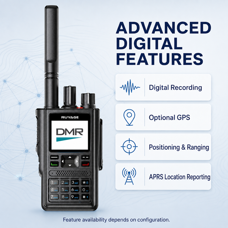 Load image into Gallery viewer, RUYAGE DP10 VHF/UHF Dual-Band DMR Two-Way Radio with GPS
