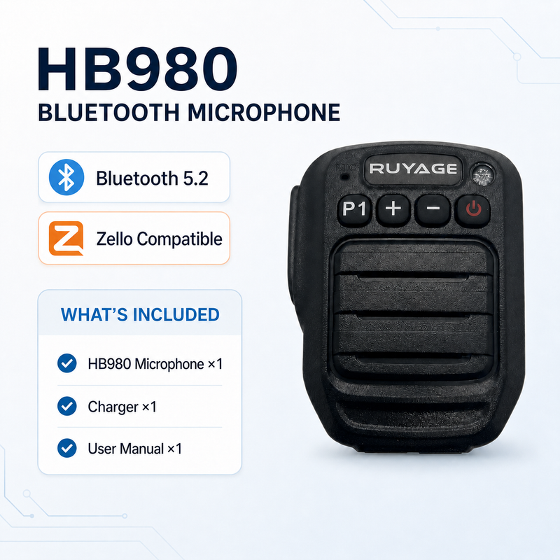 Load image into Gallery viewer, RUYAGE HB980 Bluetooth PTT Microphone for Zello – IP66

