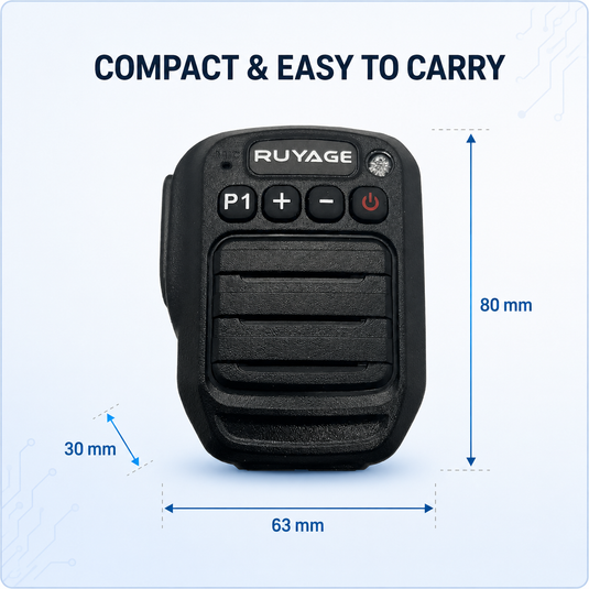 RUYAGE HB980 Bluetooth PTT Microphone for Zello – IP66