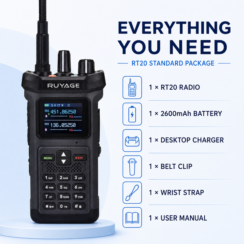 Load image into Gallery viewer, RUYAGE RT20 20W Dual Band VHF/UHF Walkie Talkie
