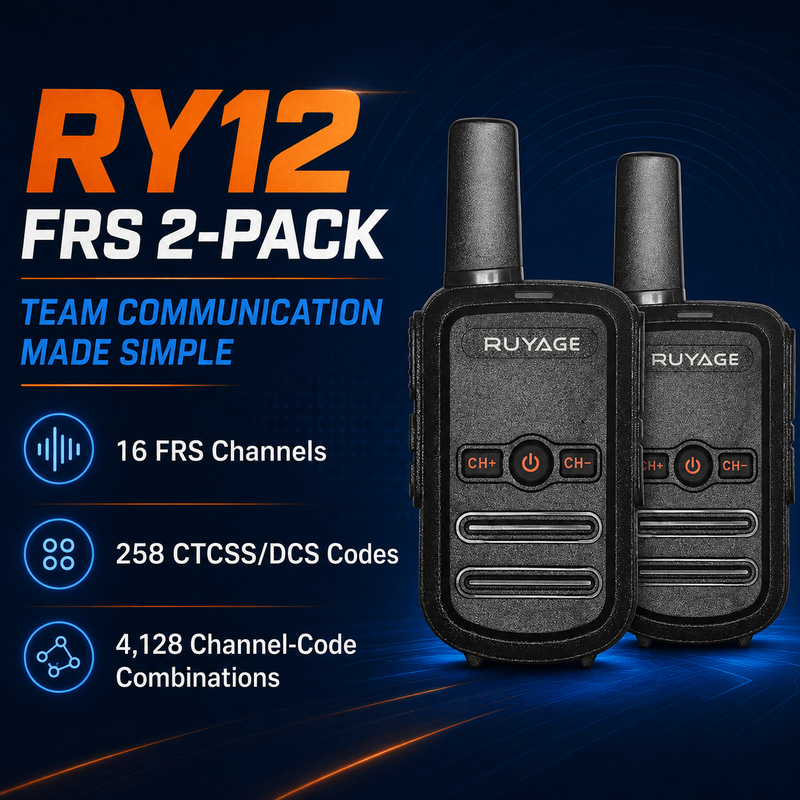 Load image into Gallery viewer, RUYAGE RY12 Mini Rechargeable FRS Walkie Talkie with VOX
