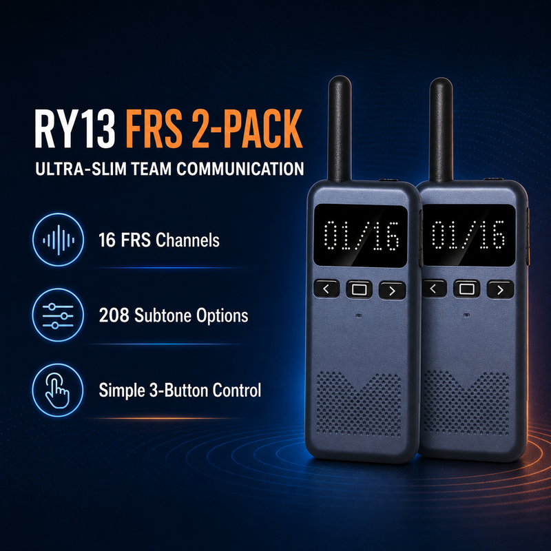 Load image into Gallery viewer, RUYAGE RY13 Ultra-Thin FRS Walkie Talkie with VOX
