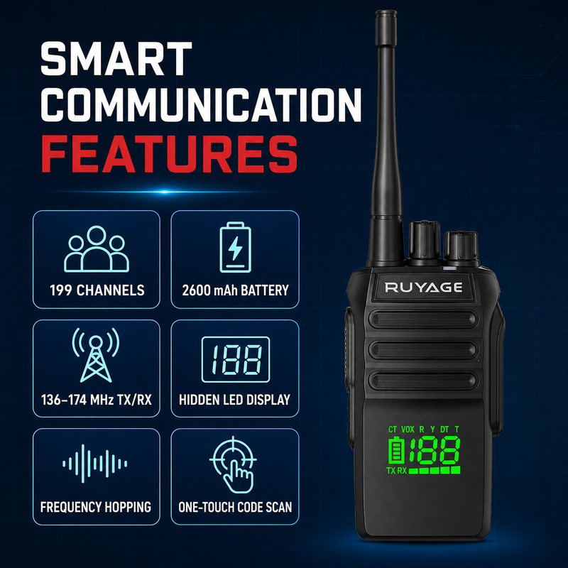 Load image into Gallery viewer, RUYAGE T40 10W IP67 Waterproof VHF Analog Walkie Talkie
