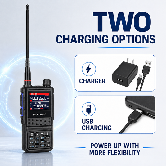 RUYAGE UV1D 5W 6-Band VHF/UHF Analog Walkie Talkie