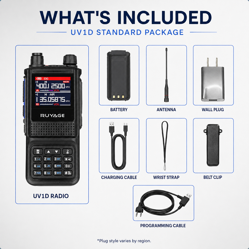 Load image into Gallery viewer, RUYAGE UV1D 5W 6-Band VHF/UHF Analog Walkie Talkie
