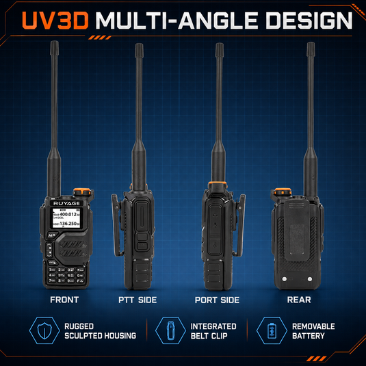 RUYAGE UV3D 6 Band VHF/UHF Analog Walkie Talkie