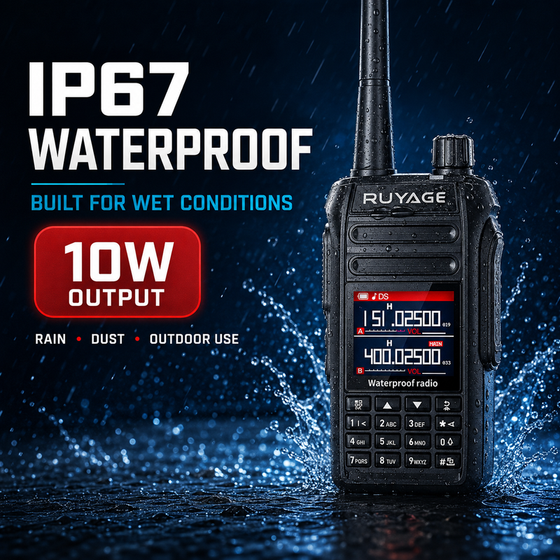 Load image into Gallery viewer, RUYAGE UV5D 10W IP67 Waterproof 6-Band Walkie Talkie
