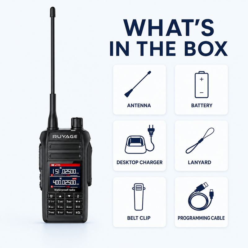 Load image into Gallery viewer, RUYAGE UV5D 10W IP67 Waterproof 6-Band Walkie Talkie
