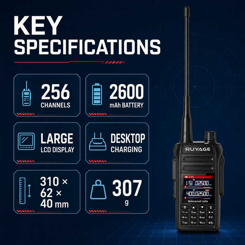 Load image into Gallery viewer, RUYAGE UV5D 10W IP67 Waterproof 6-Band Walkie Talkie
