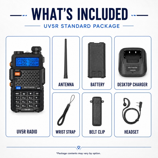 RUYAGE UV5R 6 Band VHF/UHF Analog Walkie Talkie