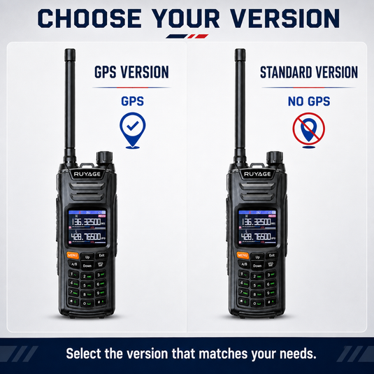 RUYAGE UV6D 6 Band VHF/UHF Analog Walkie Talkie with GPS