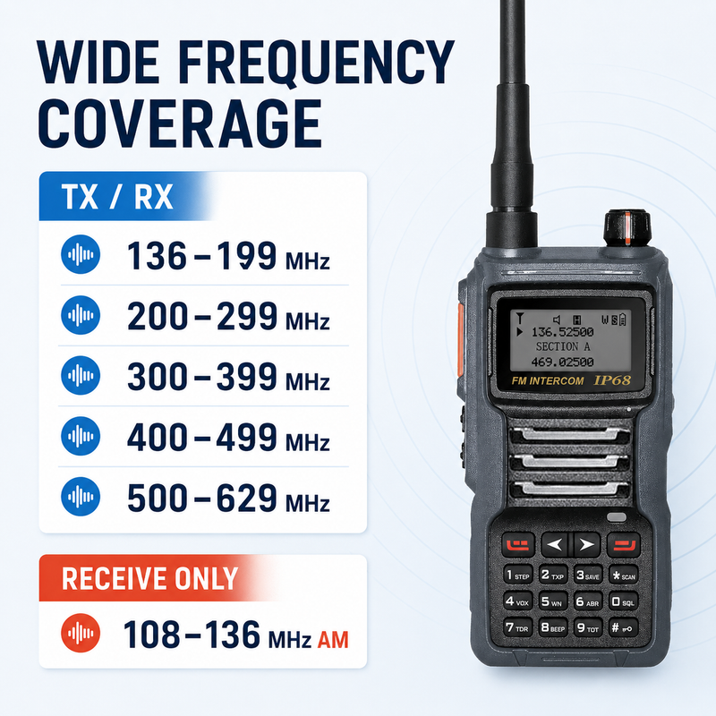 Load image into Gallery viewer, RUYAGE UV8D IP68 Waterproof 6 Band Walkie Talkie
